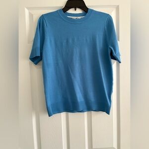NWT Blue Short Sleeve Knit Top